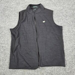Masters Golf Vest Mens Large Gray Full Zip Peter Millar Performance Sleeveless